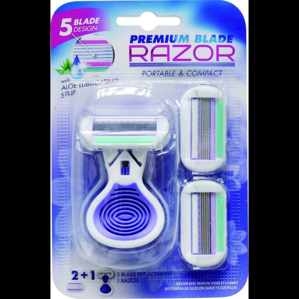 RAZOR W/SOFT GRIP 5 BLADES 3P