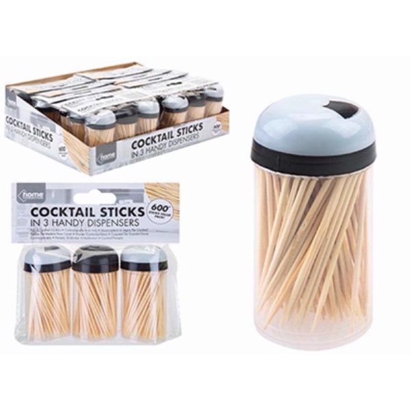 COCKTAIL STICKS DISPENSERS 3PC