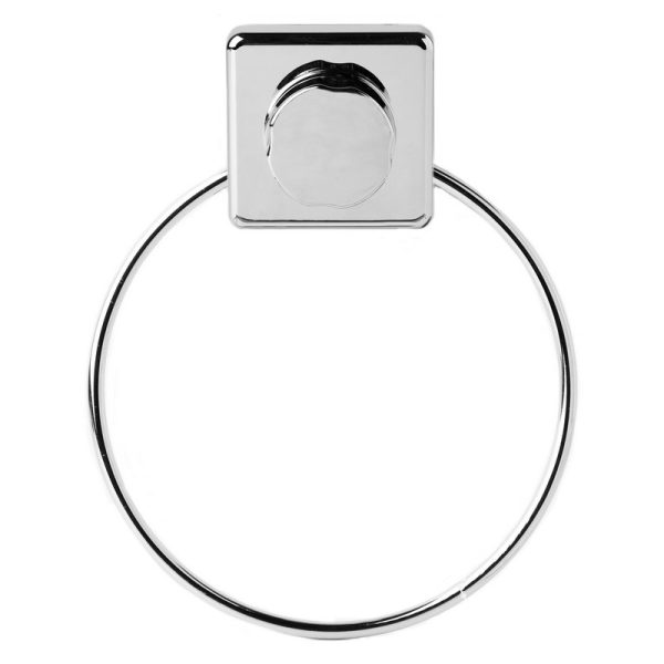 SABICHI SUCTION & SCREW FIX TOWEL RING CHROME