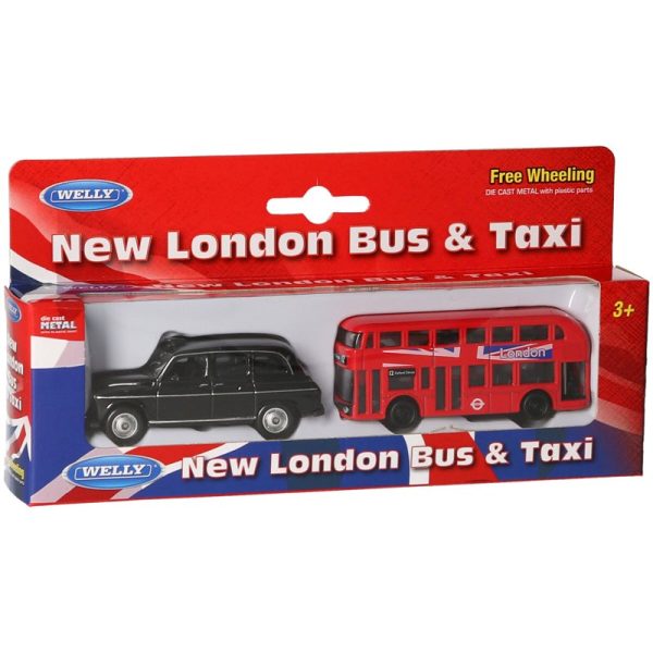 LONDON BUS AND TAXI DIE CAST