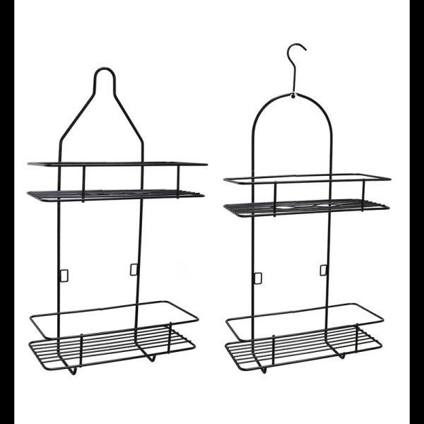 SHOWER CADDY BLACK 26X12X56CM