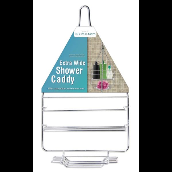 SHOWER CADDY CHROME 44X25X10CM