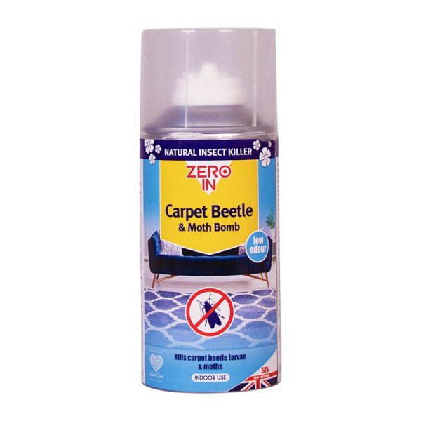 ZERO IN CARPET BEETLE & MOTH KILLER BOMB- 150ML ONE-SHOT AEROSOL