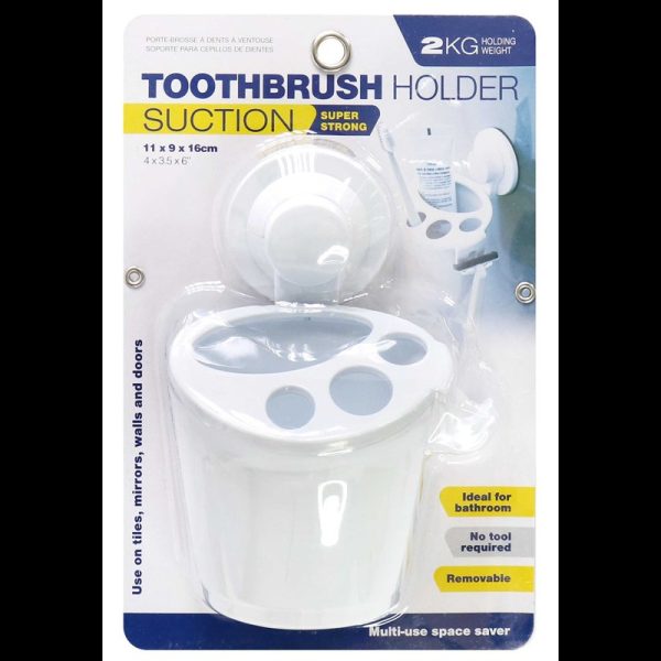 TOOTHBRUSH HOLDER WITH SUCTION