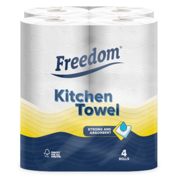 FREEDOM KITCHEN ROLL 4PC PACK OF 6