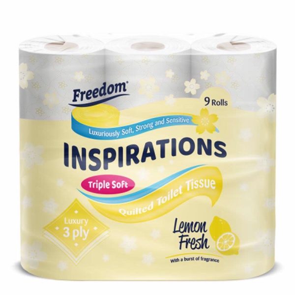 FREEDOM TOILET ROLL 9S LEMON PACK OF 5