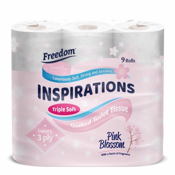 FREEDOM TOILET ROLL 9S PINK PACK OF 5