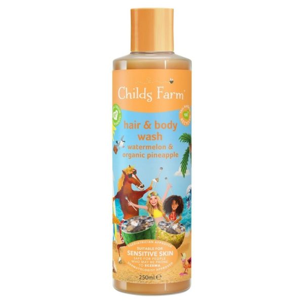 CHILDS FARM HAIR & BODY WASH WATERMELON & ORGANIC PINEAPPLE 250ML PACK OF 6