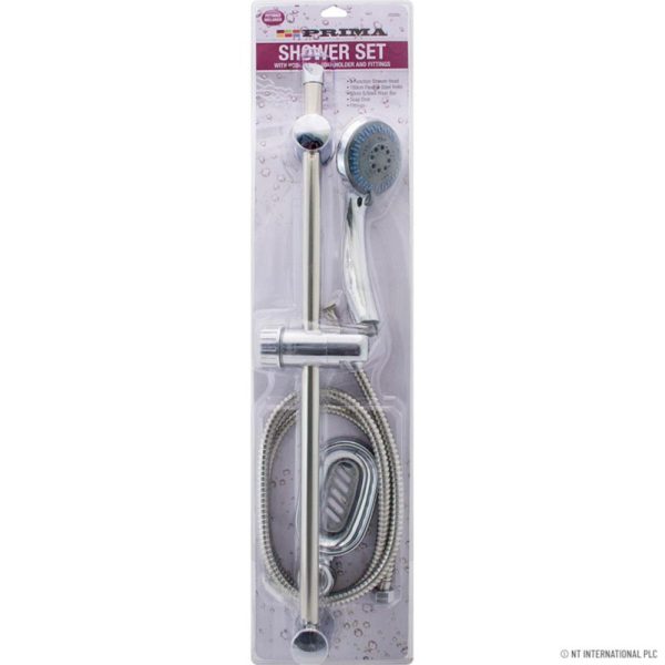 PRIMA SHOWER SET CHROME 3 FUNCTION 150 HOSE