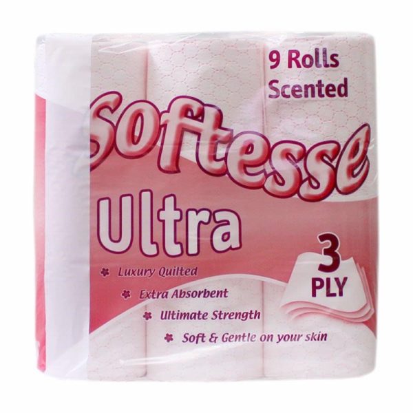 SOFTESSE 9 TOILET ROLL CHERRY 3PLY PACK OF 5