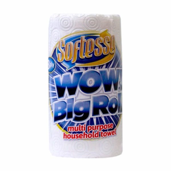 SOFTESSE WOW BIG ROLL KITCHEN ROLL 3PLY PACK OF 12