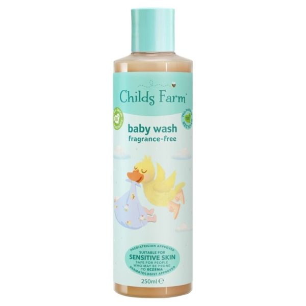 CHILDS FARM BABY WASH FRAGRANCE FREE 250ML PACK OF 6