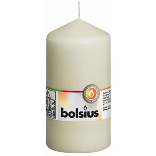 BOLSIUS CHURCH CANDLE IVORY 130X68MM