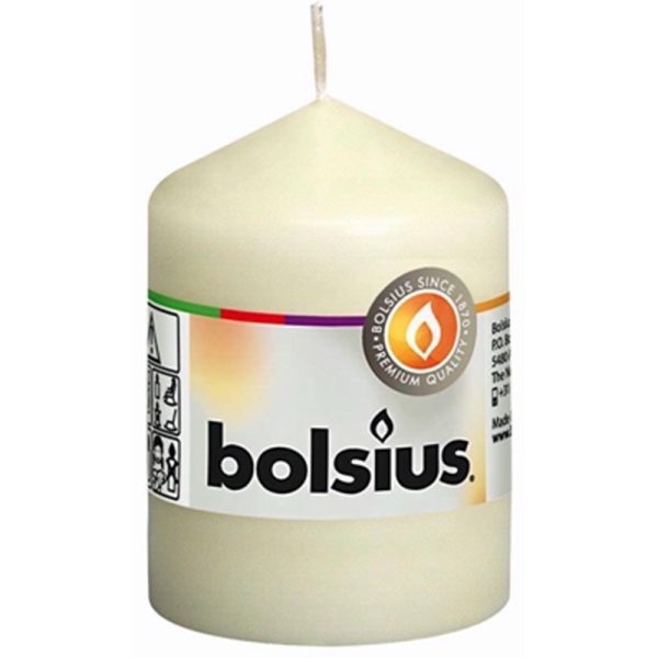 BOLSIUS CHURCH CANDLE IVORY 80X58MM