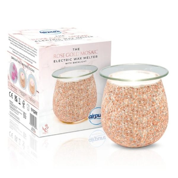 AIRPURE MOSAIC ELECTRIC WAX MELTER ROSE GOLD EACH