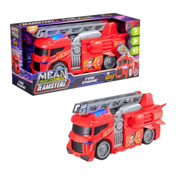 TEAMSTERZ MEAN MACHINES LIGHT AND SOUND FIRE ENGINE