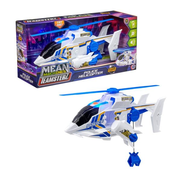 TEAMSTERZ MEAN MACHINES LIGHT AND SOUND POLICE HELICOPTER