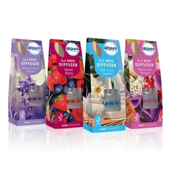 AIRPURE REED DIFFUSER MIXED 2 IN 1 PACK OF 24