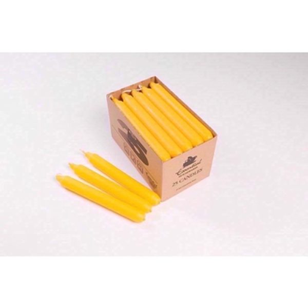 BOX 25 YELLOW CANDLES 7 HRS