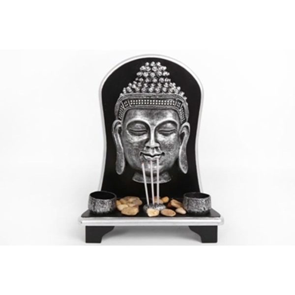 BUDDHA FACE TEALIGHT HOLDER 24X30CM