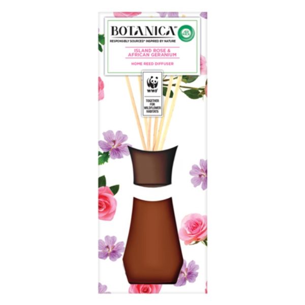 AIRWICK BOTANICA REED DIFFUSER ISLAND ROSE & GERMANIUM 42ML PACK OF 5