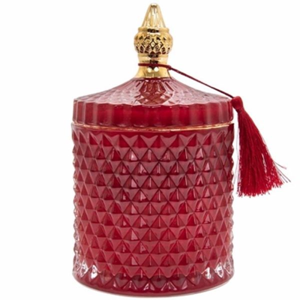 CANDLE JAR CINNAMON RED MEDIUM (2022)