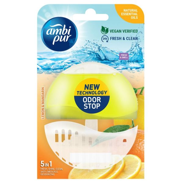 AMBI PUR RIM BLOCK LEMON & MANDARIN 55ML PACK OF 6