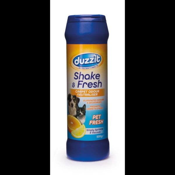 DUZZIT SHAKE & FRESH CARPET ODOUR PET FRESH 500G PACK OF 16