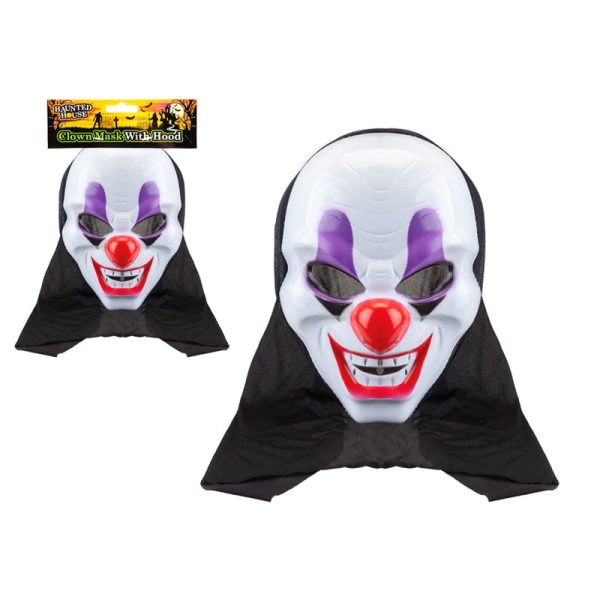 CLOWN MASK WITH HOOD