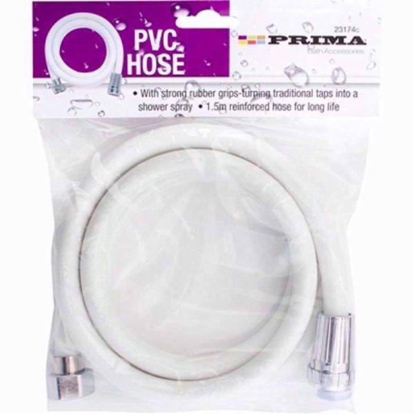 PRIMA PVC HOSE PIPE 1.5 M WHITE