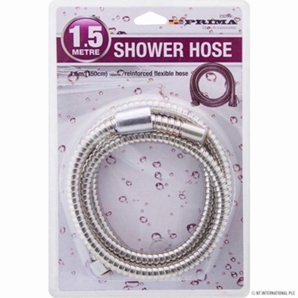 PRIMA SHOWER HOSE 1.5M S/STEEL