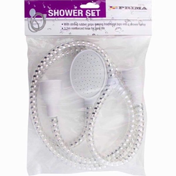 PRIMA SHOWER SET WHITE/CLEAR