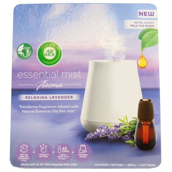 AIRWICK ESSENTIAL MIST KIT RELAX LAVENDER PACK OF 4