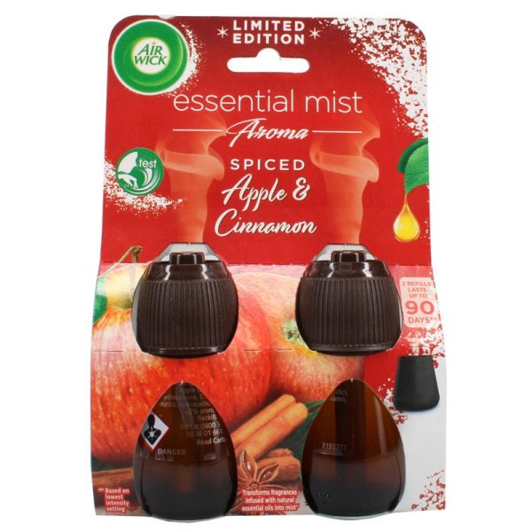 AIRWICK ESSENTIAL MIST REFILL APPLE & CINNAMON 2X20ML PACK OF 6