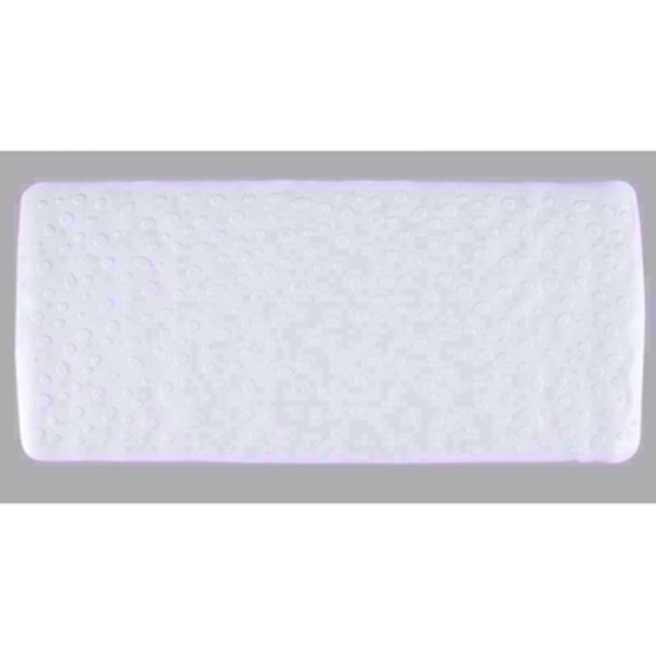 AQUALONA BATH MAT CONTEMPORARY WHITE 34 X74