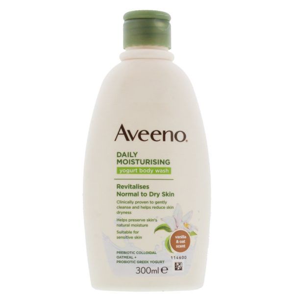 AVEENO BODY WASH VANILLA & OATS 300ML EACH