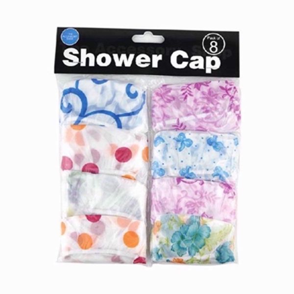 ADORN SHOWER CAPS 8PCS