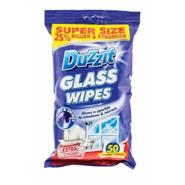 DUZZIT WIPES GLASS 50S PACK OF 12 (SP