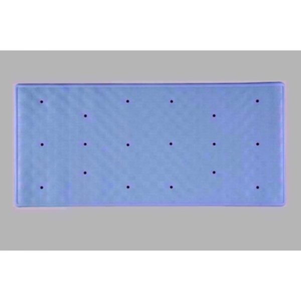 AQUALONA ROMAN RUBBER BATH MAT MEDIUM BLUE