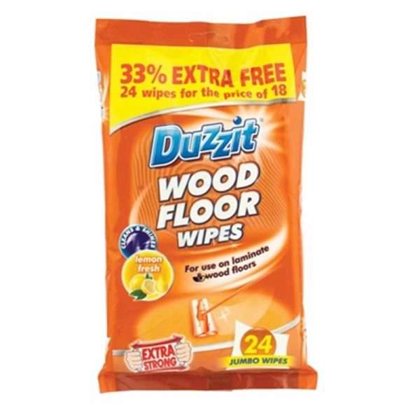 DUZZIT WIPES WOODEN FLOOR 24S PACK OF 12