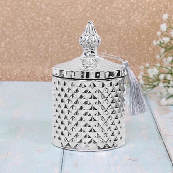 DESIRE CANDLE JAR SILVER VANILLA MEDIUM