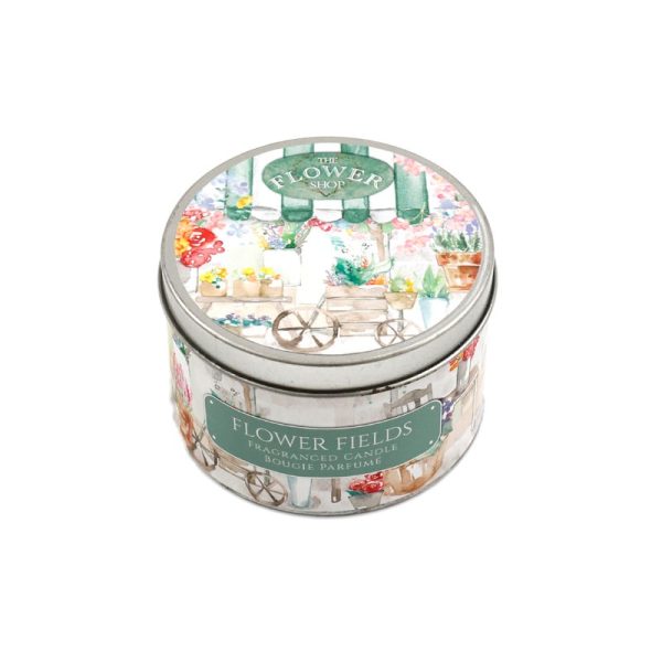 FLOWER SHOP TIN CANDLES SCENTED 7.5CMX5CM