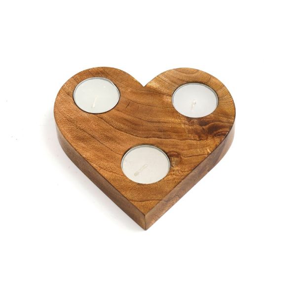 HEART SHAPE T-LIGHT HOLDER 15CM