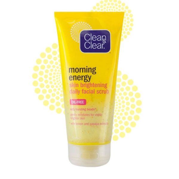 CLEAN & CLEAR MORNING ENERGY SKIN BRIGHTENING DAILY FACIAL SCRUB 150ML PACK OF 6