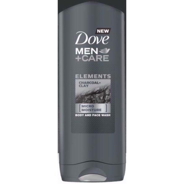 DOVE MEN SHOWER GEL 400ML CHARCOAL & CLAY PACK OF 6