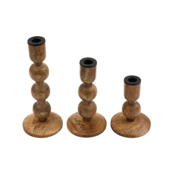 LIGHT WOOD CANDLE HOLDER