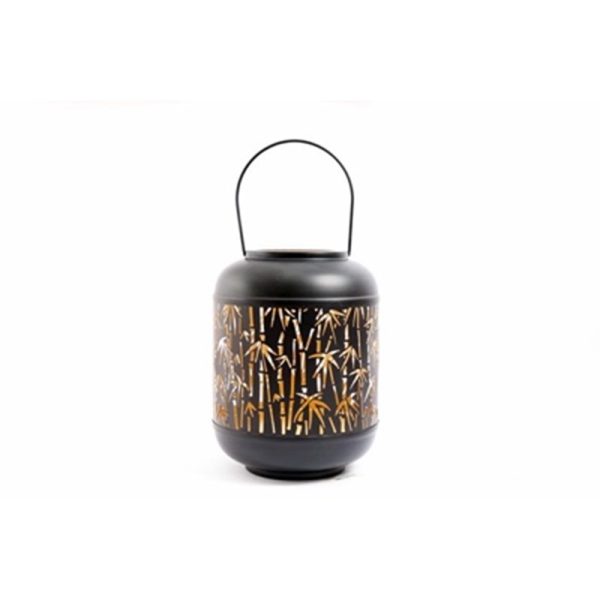 METAL CANDLE LANTERN BAMBOO DESIGN 18X262CM