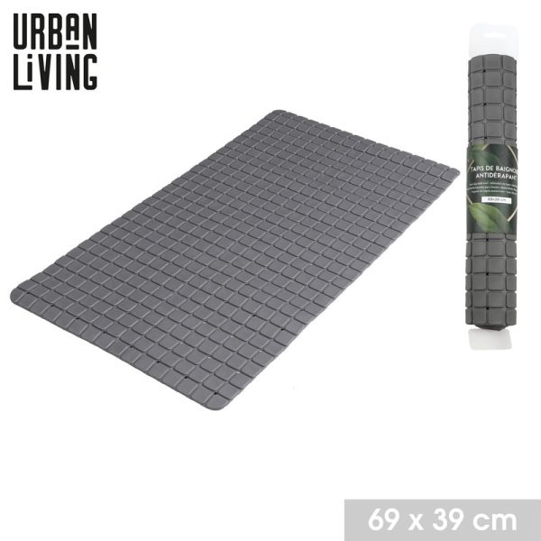 URBAN LIVING ANTISLIP BATHMAT 69X38CM DARK GREY