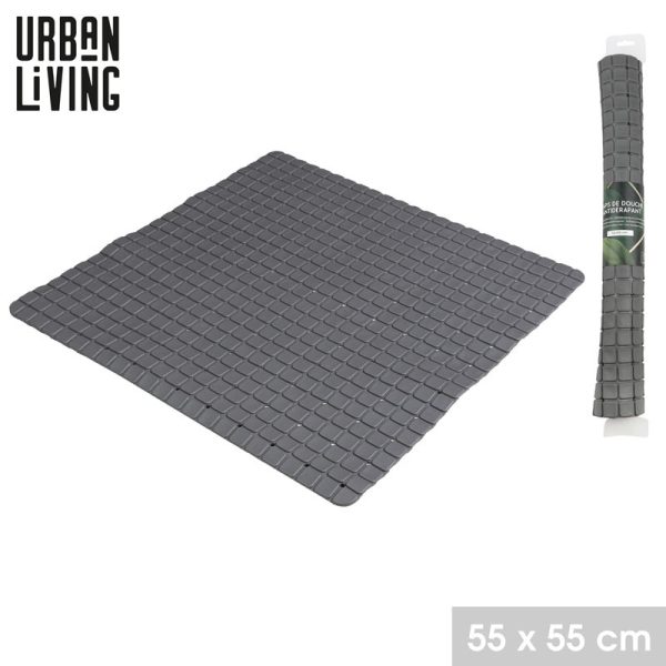 URBAN LIVING ANTISLIP BATHMAT55X55CM DARK GREY