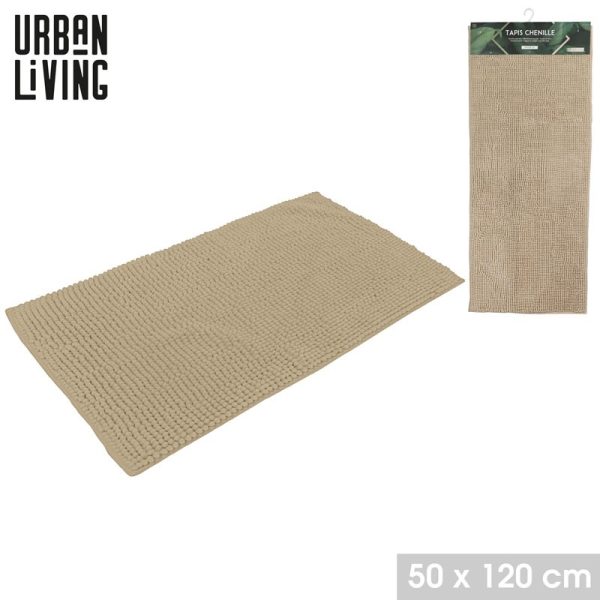 URBAN LIVING CENILLE BATHMAT 50X120CM GOLD